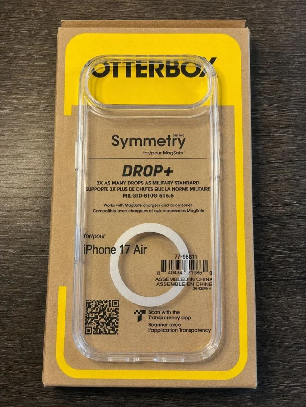 OtterBox Symmetry Clear MagSafe Case for iPhone 17 Air Ultra Thin Camera Control